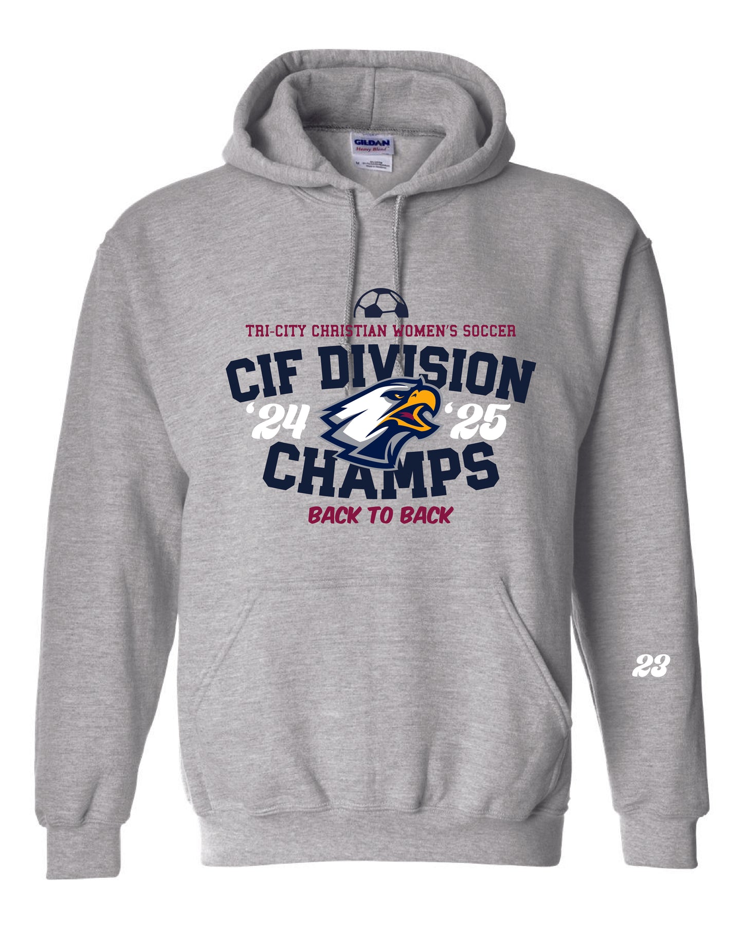 Tri-City Womens Soccer CIF Champions Hoodies (24-25)