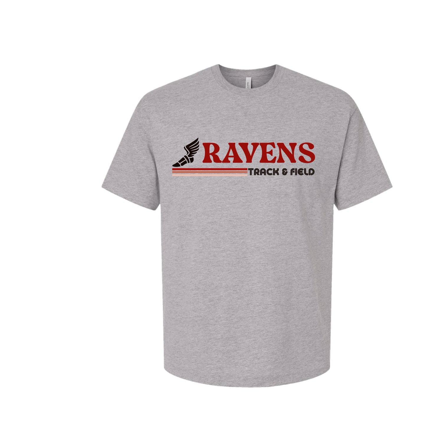 CCA Track and Field - Ravens Unisex Heavyweight Tee (Sport Grey)