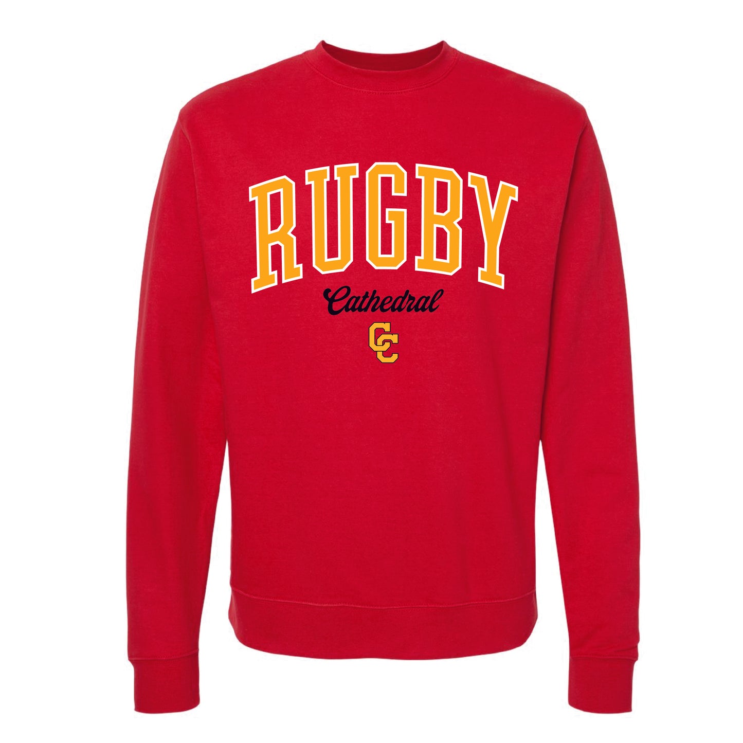 Cathedral Catholic Rugby- Unisex Fleece Crewneck (Red)