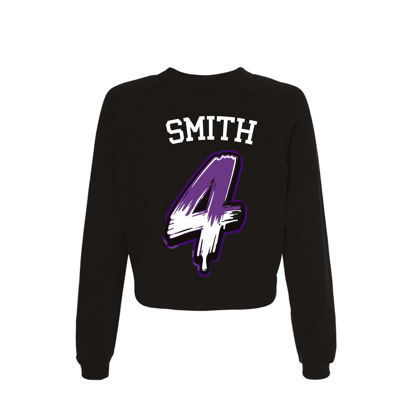 CYB Carlsbad Youth Baseball Ladies Cropped Sweatshirt - Graffiti (Black)