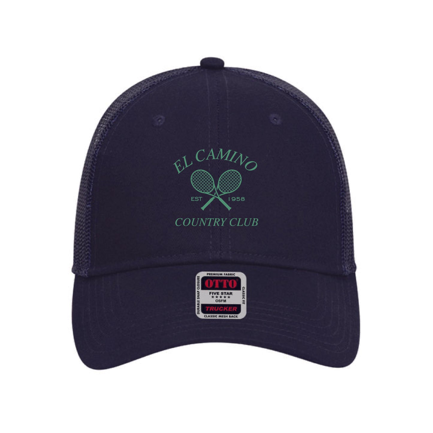 El Camino Country Club Embroidered Low Profile Mesh Back Trucker Hat