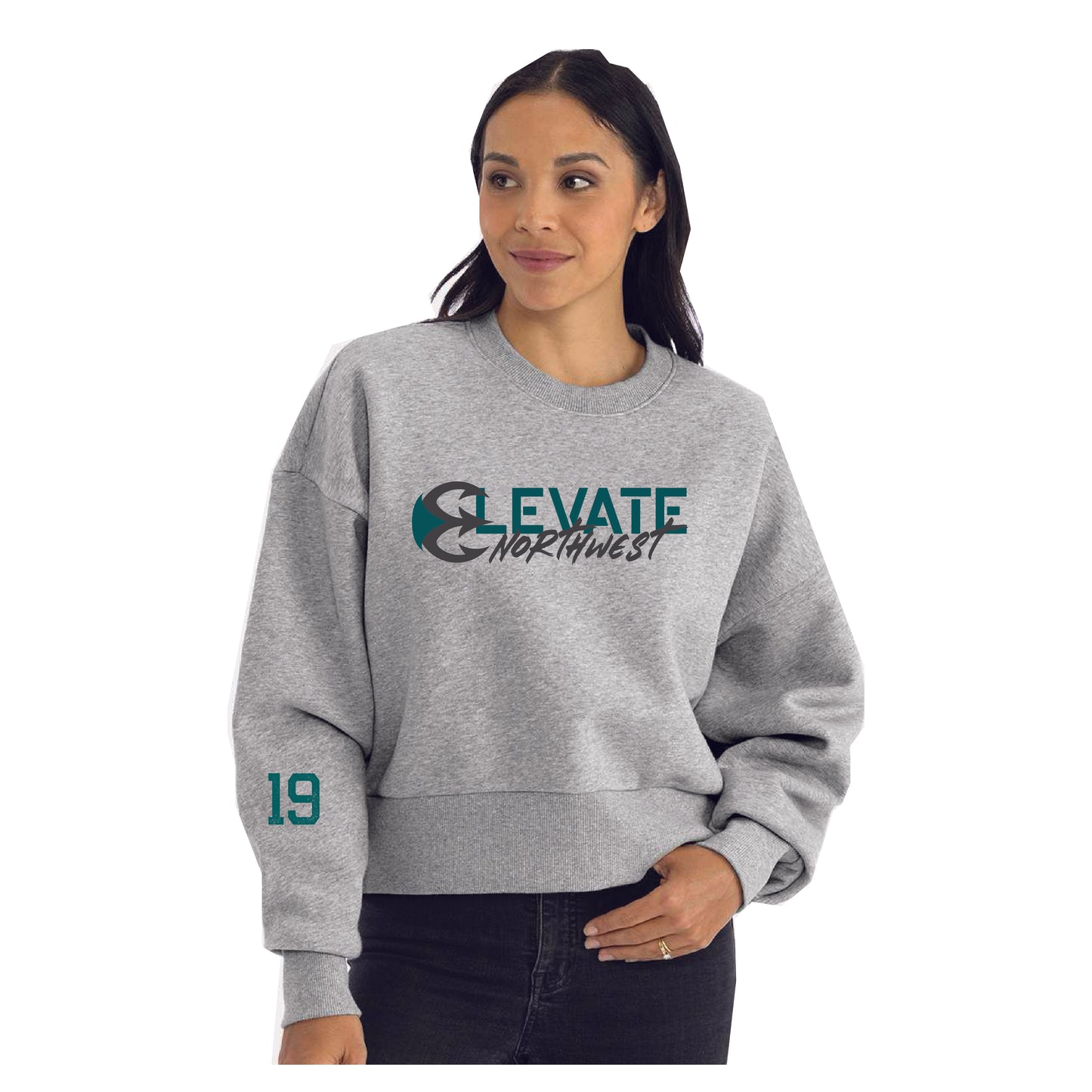 Elevate Northwest - Women's Cropped Crewneck Sweatshirt