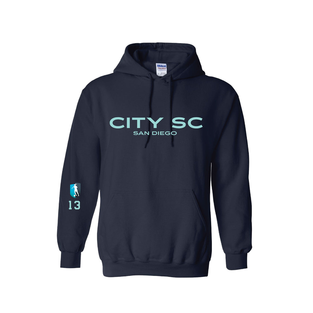 Navy Heavy Blend Hoodie mockup
