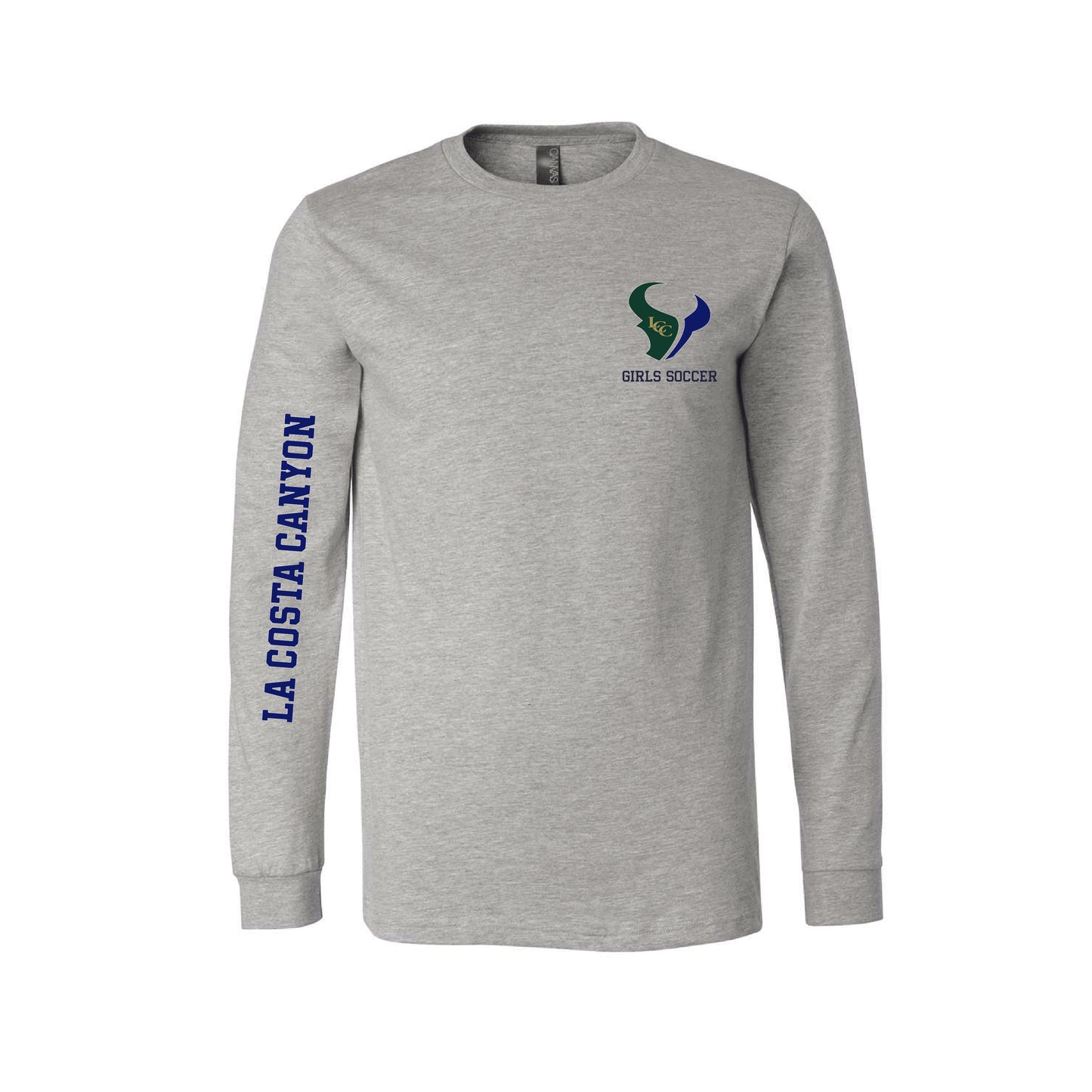 LCC Girls Soccer (11236) Long Sleeve MAVS Steer (Sport Grey)