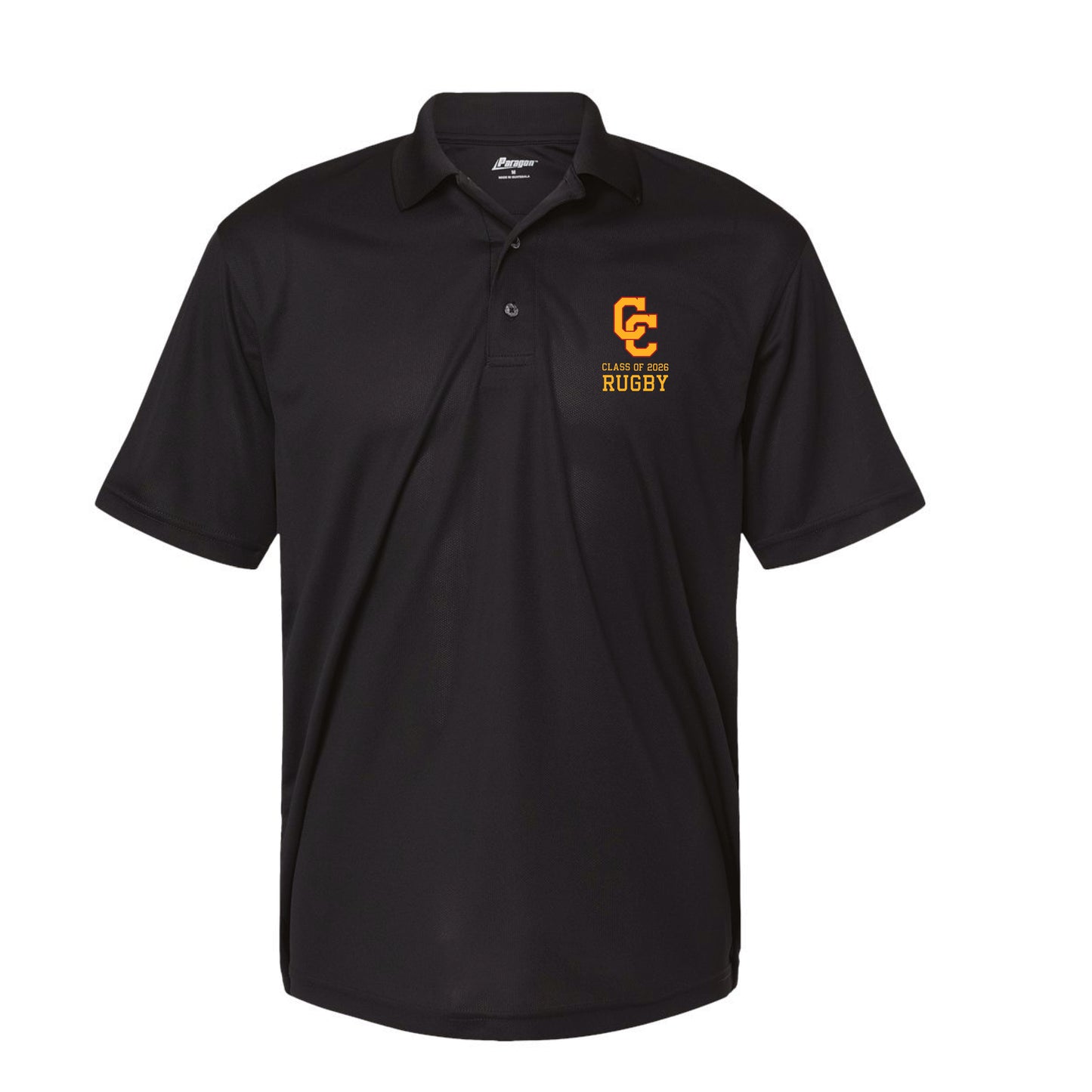 Cathedral Catholic Rugby CO 2026 SENIOR Paragon Dry-Fit Polo Shirt (Black)