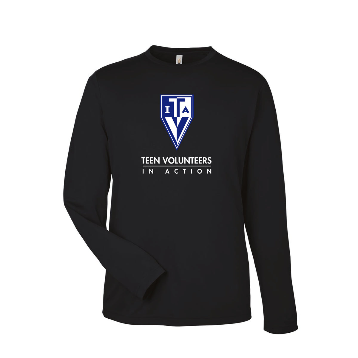 TVIA Unisex Long Sleeve Dry-Fit Performance Tee (Black)