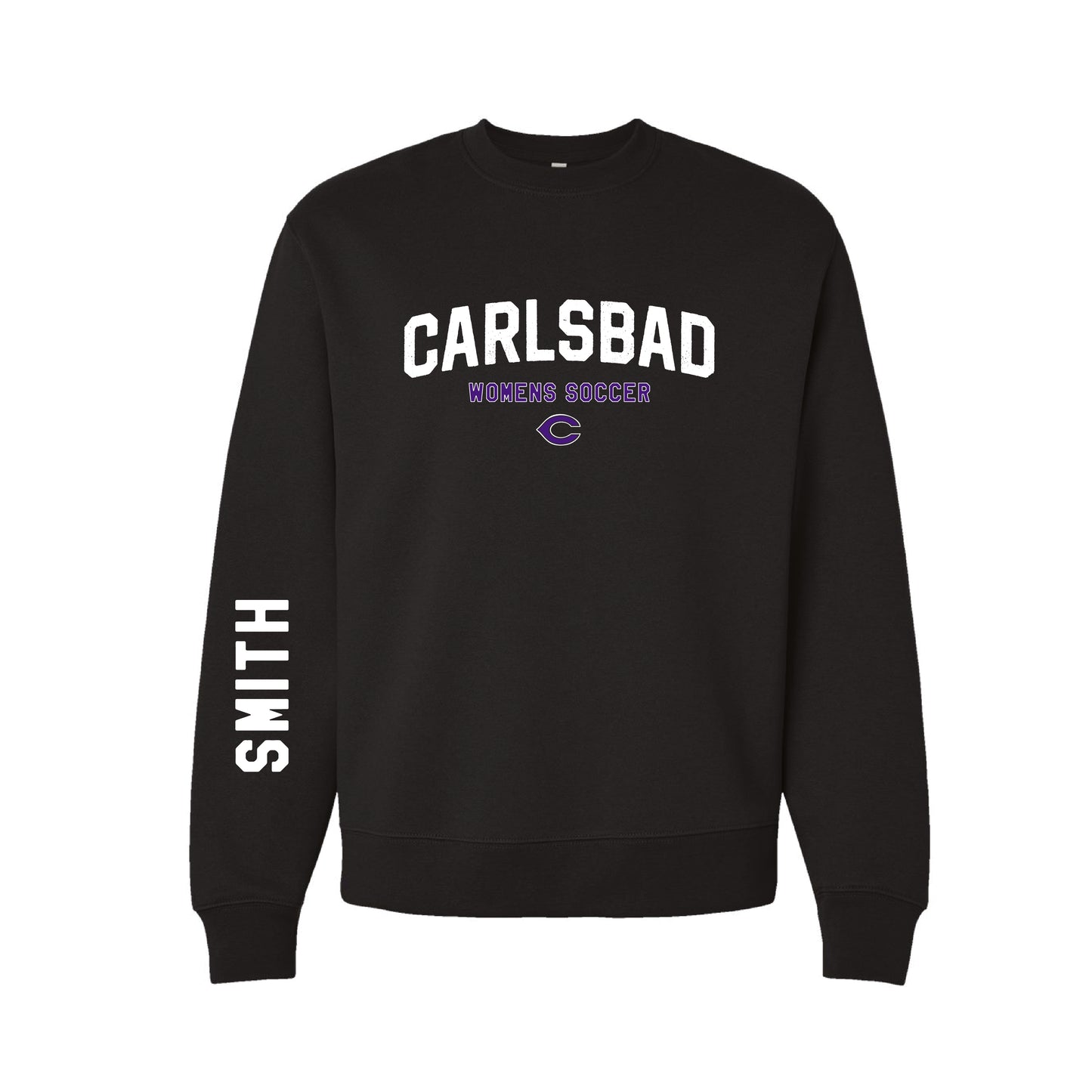 Carlsbad High Soccer (1213009) Fleece Crenweck Classic (Black)