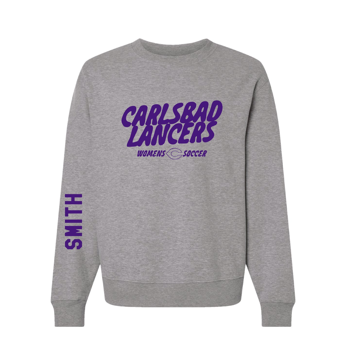 Carlsbad High Soccer (1213019) Fleece Crewneck Classic (Athletic Grey)