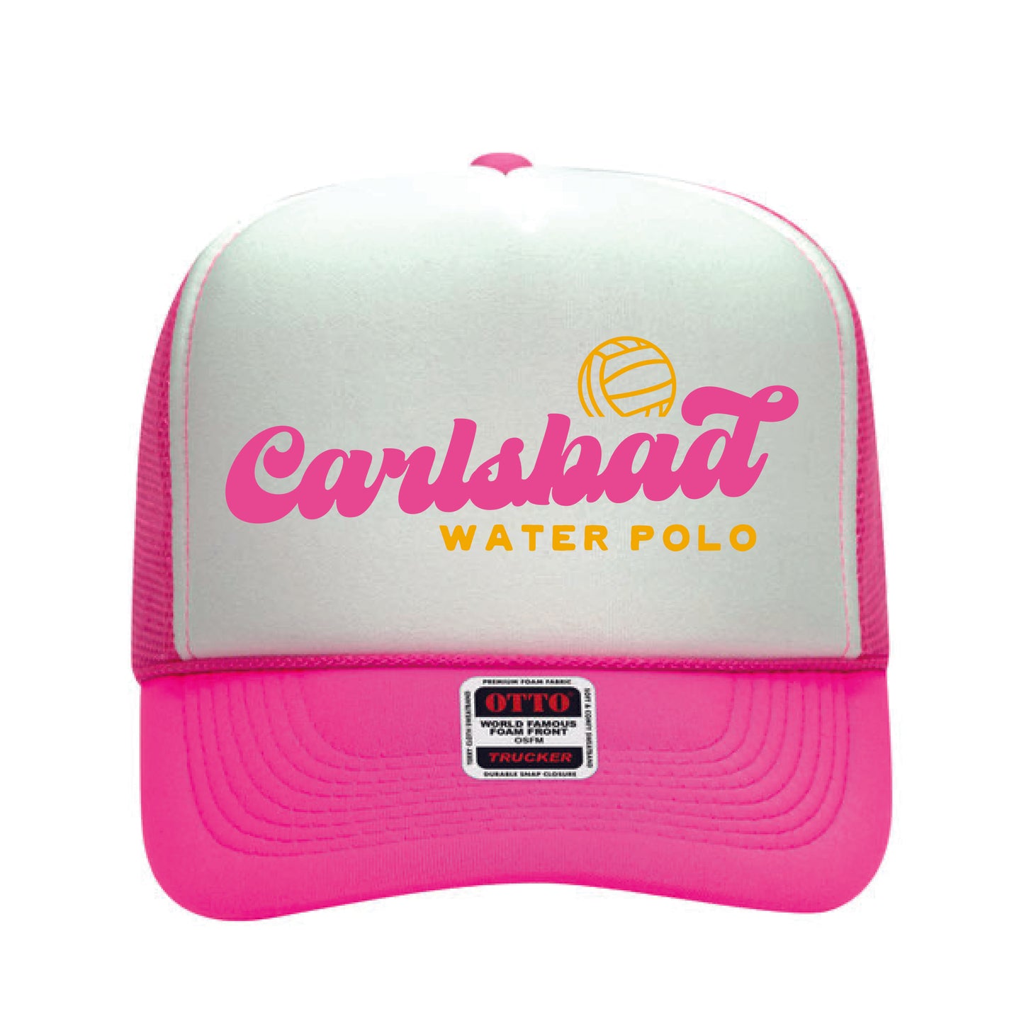 Carlsbad Water Polo Trucker Hat - Pink