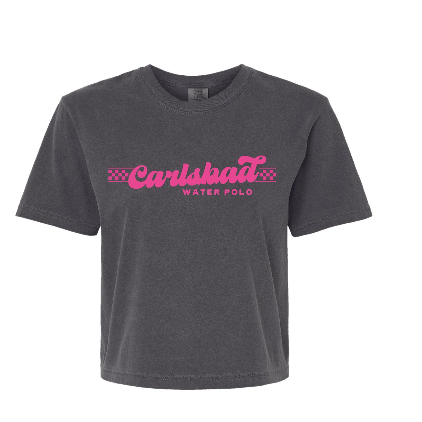 Carlsbad Water Polo Womens Boxy Tee (Pepper + Pink)