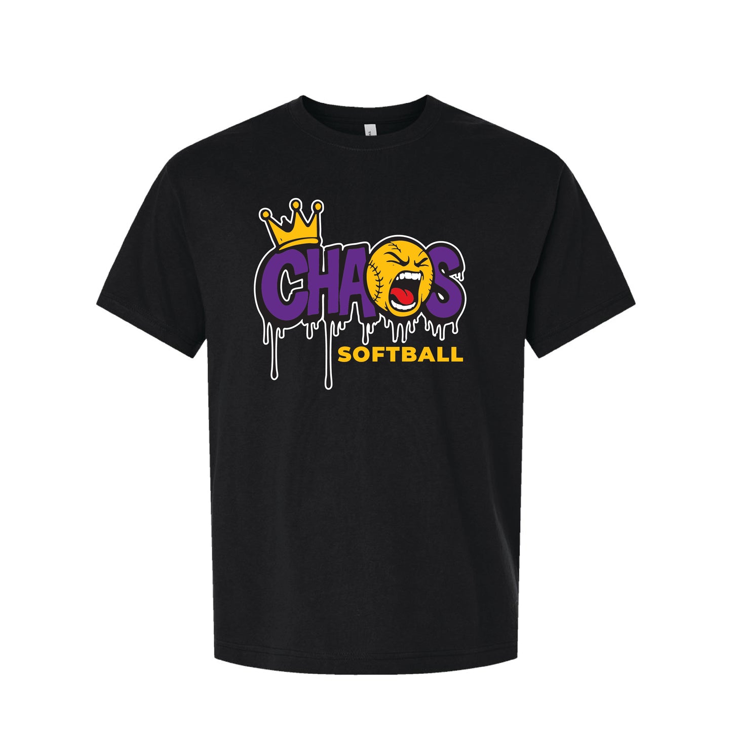 Chaos Softball Unisex Tee - Black