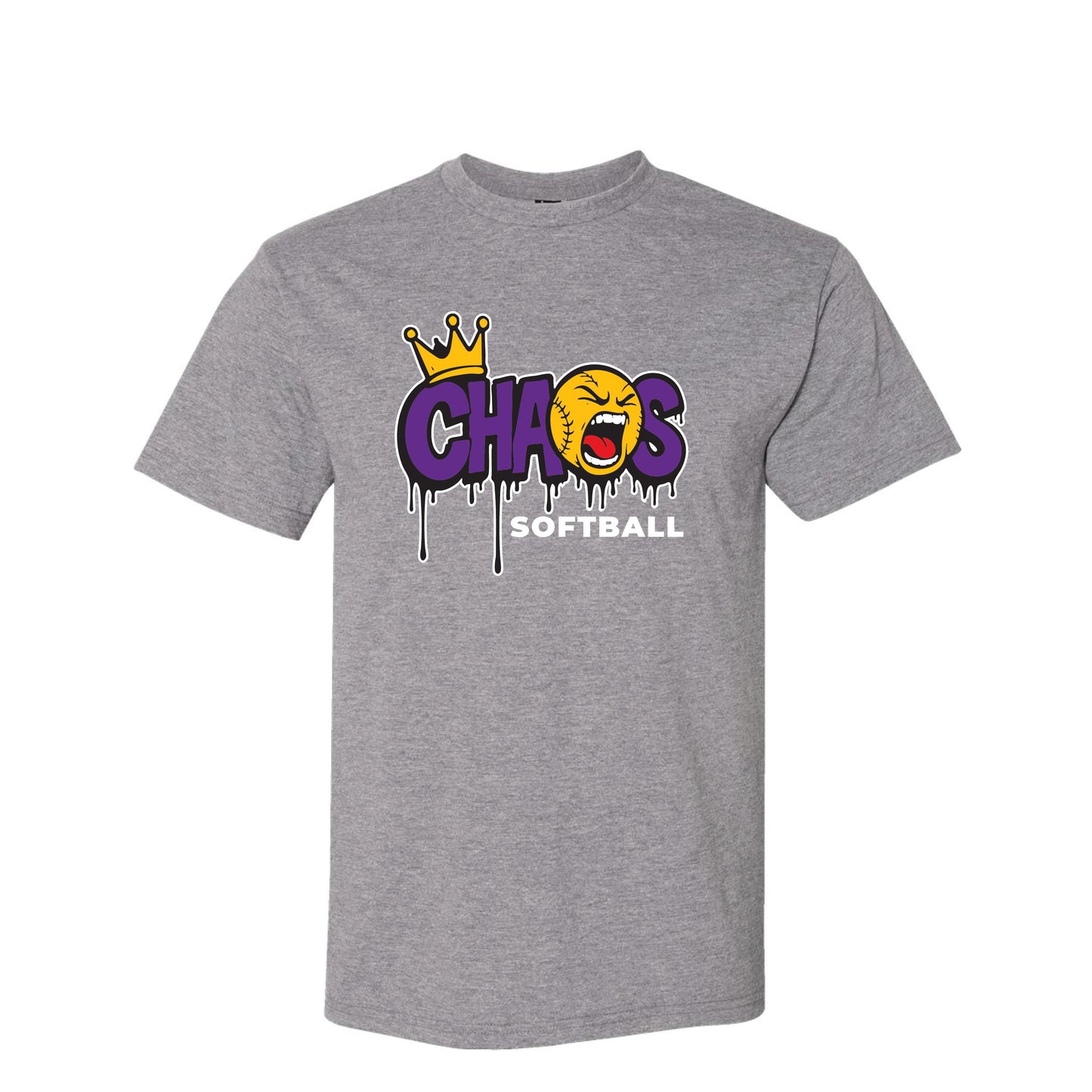 Chaos Softball Youth Tee - Sport Grey