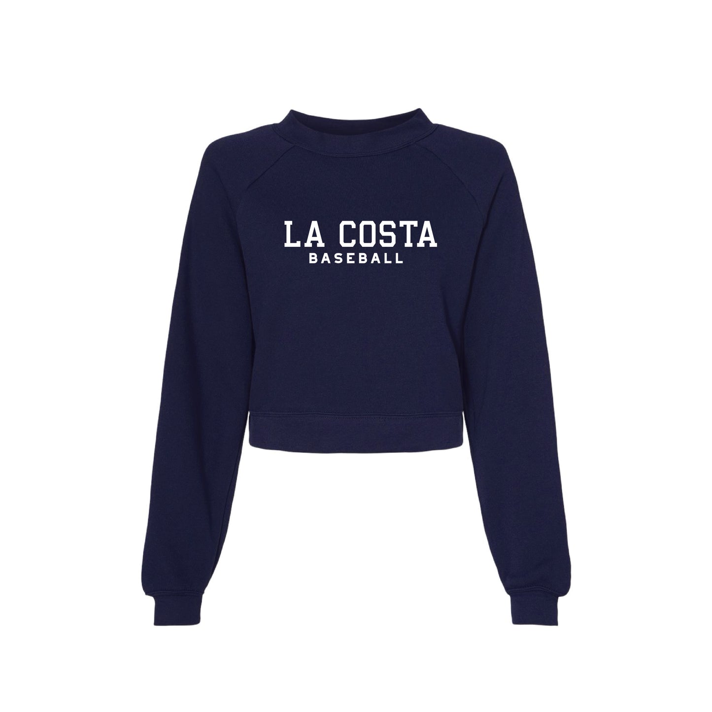 La Costa Baseball LCYO - Womens Cropped Raglan Fleece Sweatshirt