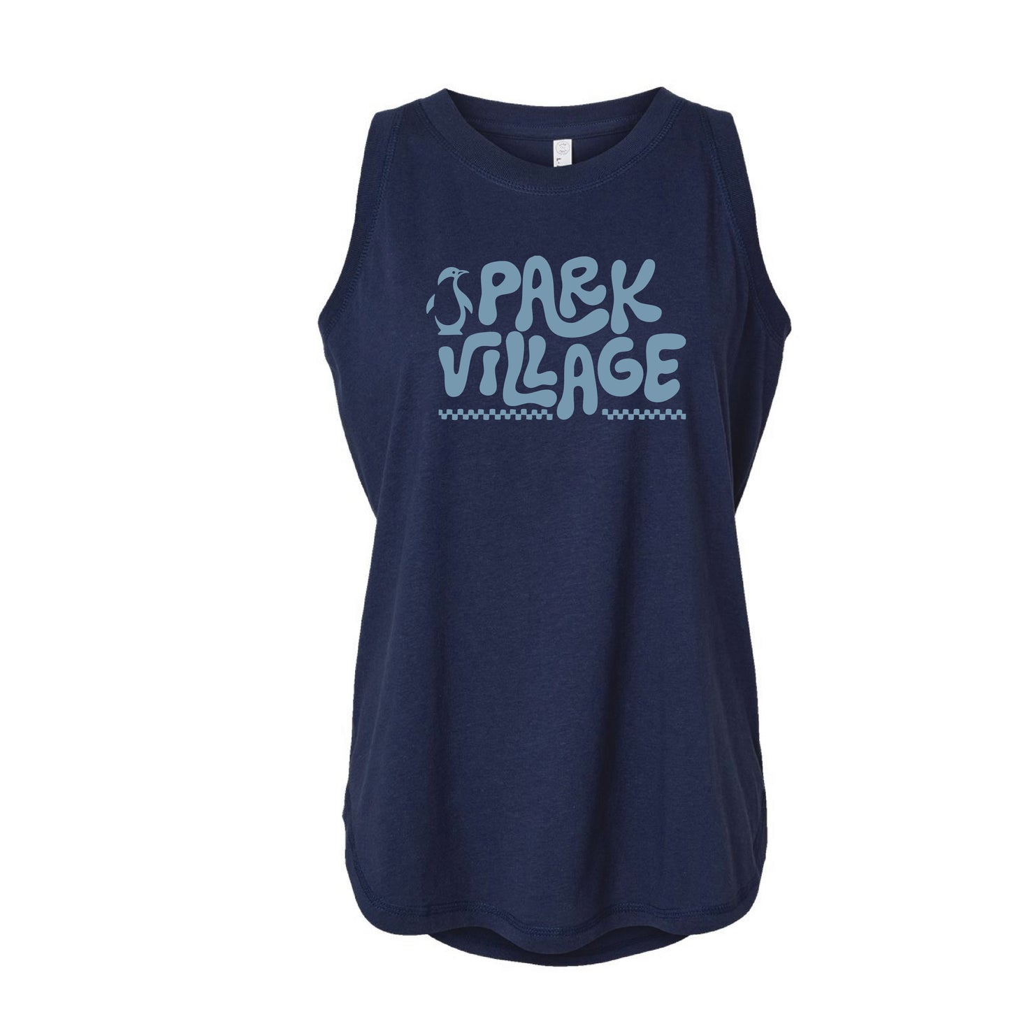 Park Village Elementary-Penguins Ladies Tank (Navy)