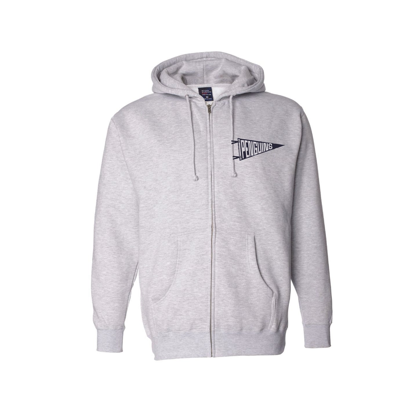 Park Village Elementary Penguins Unisex Zip Hoodie (Sport Grey)