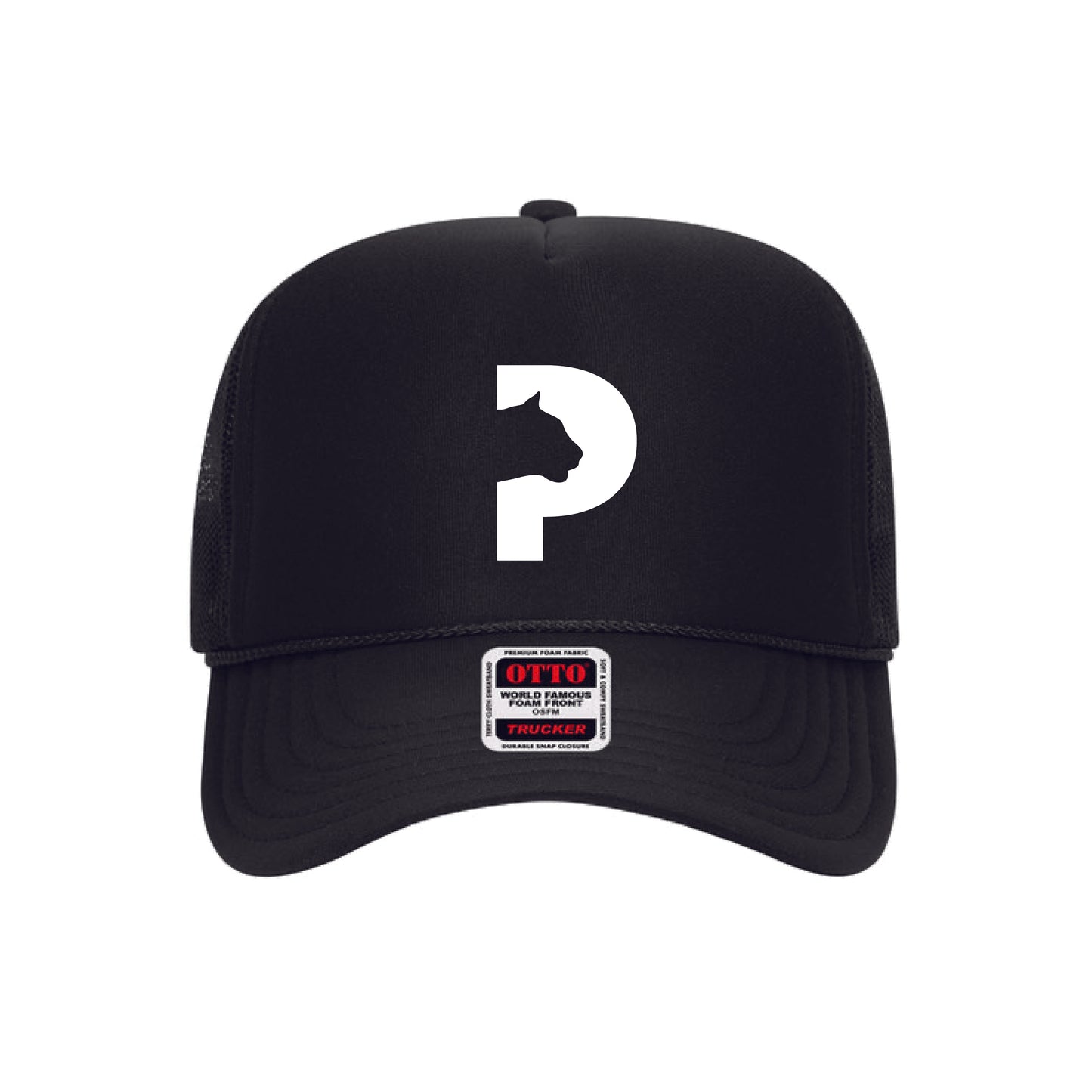 Poinsettia Elementary Trucker Hat- Black