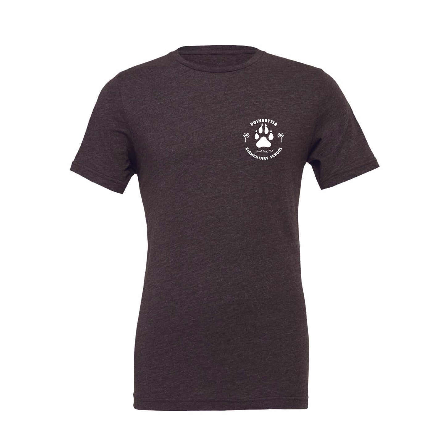 Poinsettia Elementary- Unisex Tee Panther Paw Logo - Black