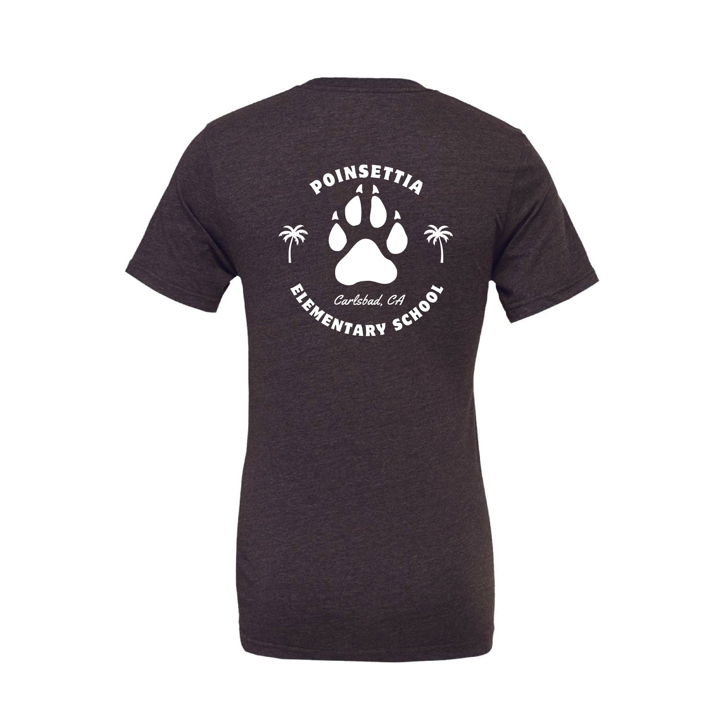 Poinsettia Elementary- Unisex Tee Panther Paw Logo - Black