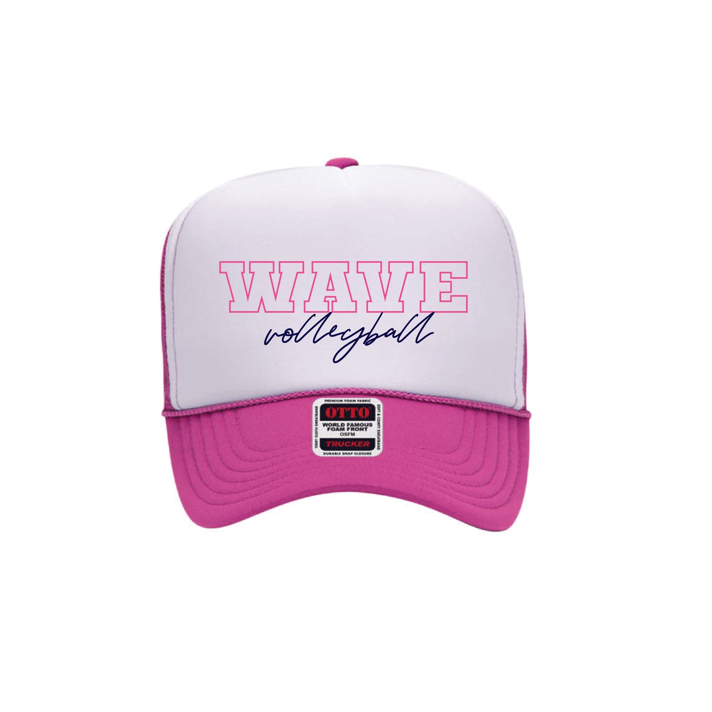 Wave Volleyball Trucker Hat - Pink