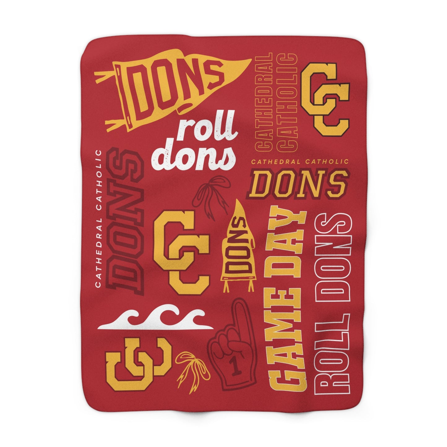Cathedral Catholic Game Day Sherpa Blanket