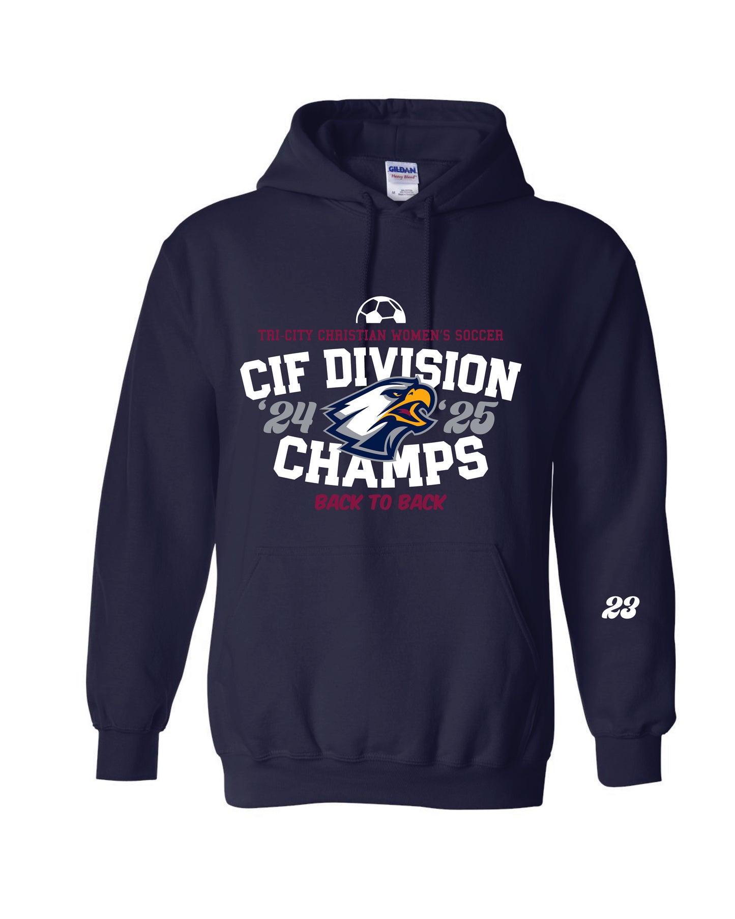 Tri-City Womens Soccer CIF Champions Hoodies (24-25)