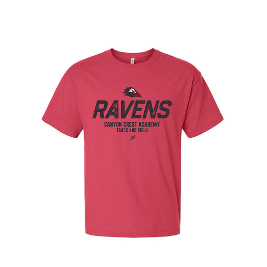 CCA Track and Field - Ravens Unisex Heavyweight Tee (Vintage Red)