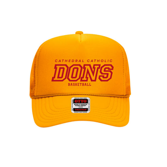 Cathedral Catholic Girls Basketball - Adult Trucker Hat (Gold)