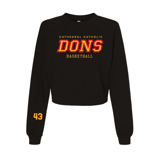 Cathedral Catholic Basketball- Ladies Cropped Crewneck