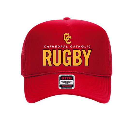 Cathedral Catholic Rugby Trucker Hat - Red
