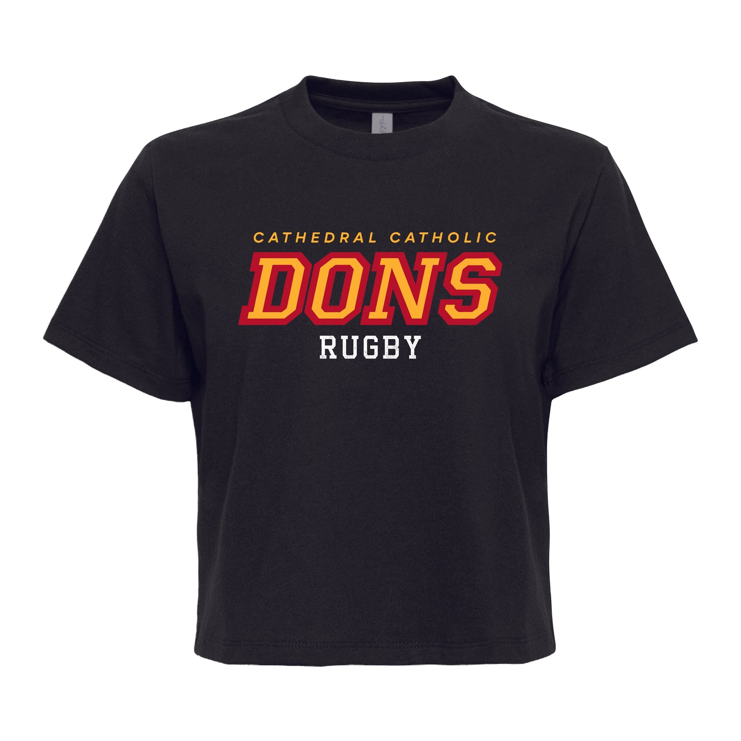 Cathedral Catholic Rugby Ladies Boxy Tee (Black)