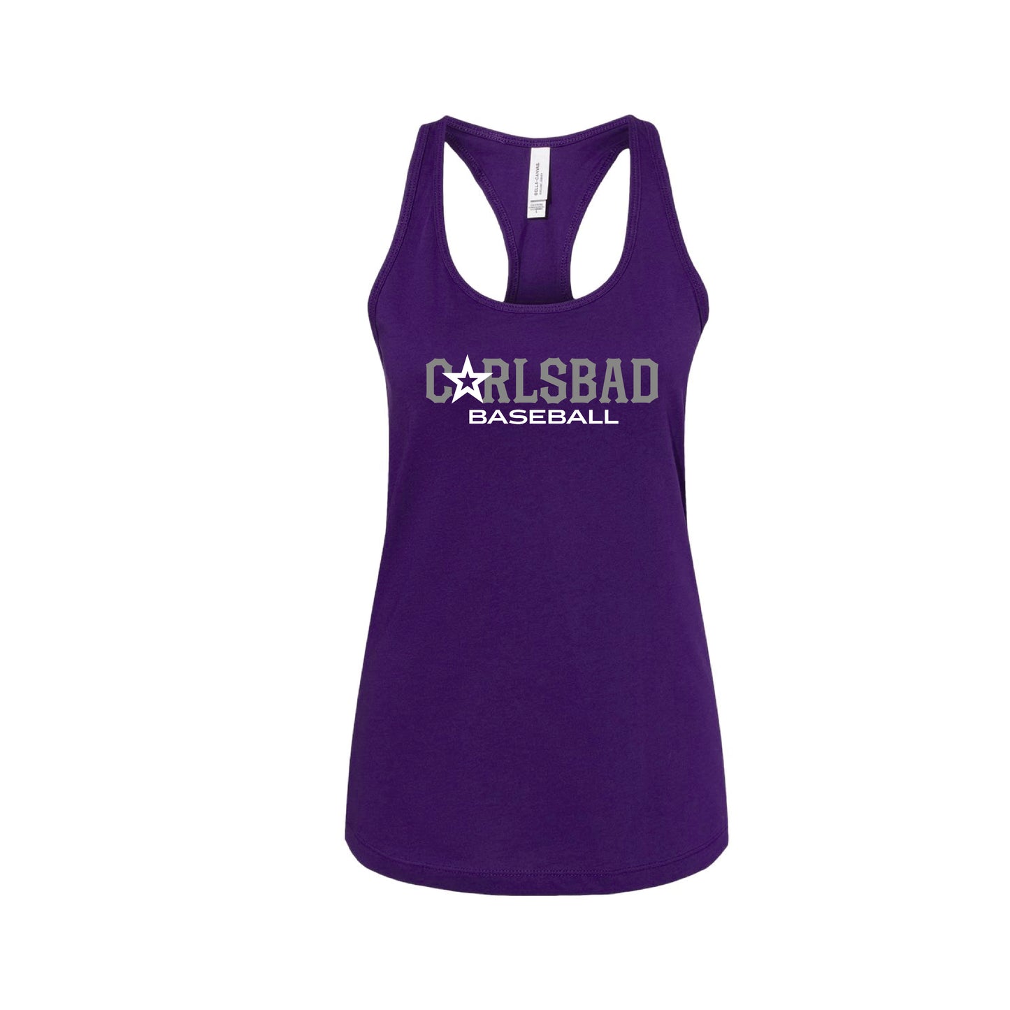 CYB Carlsbad Youth Baseball- - Womens Racerback Tank (Purple)