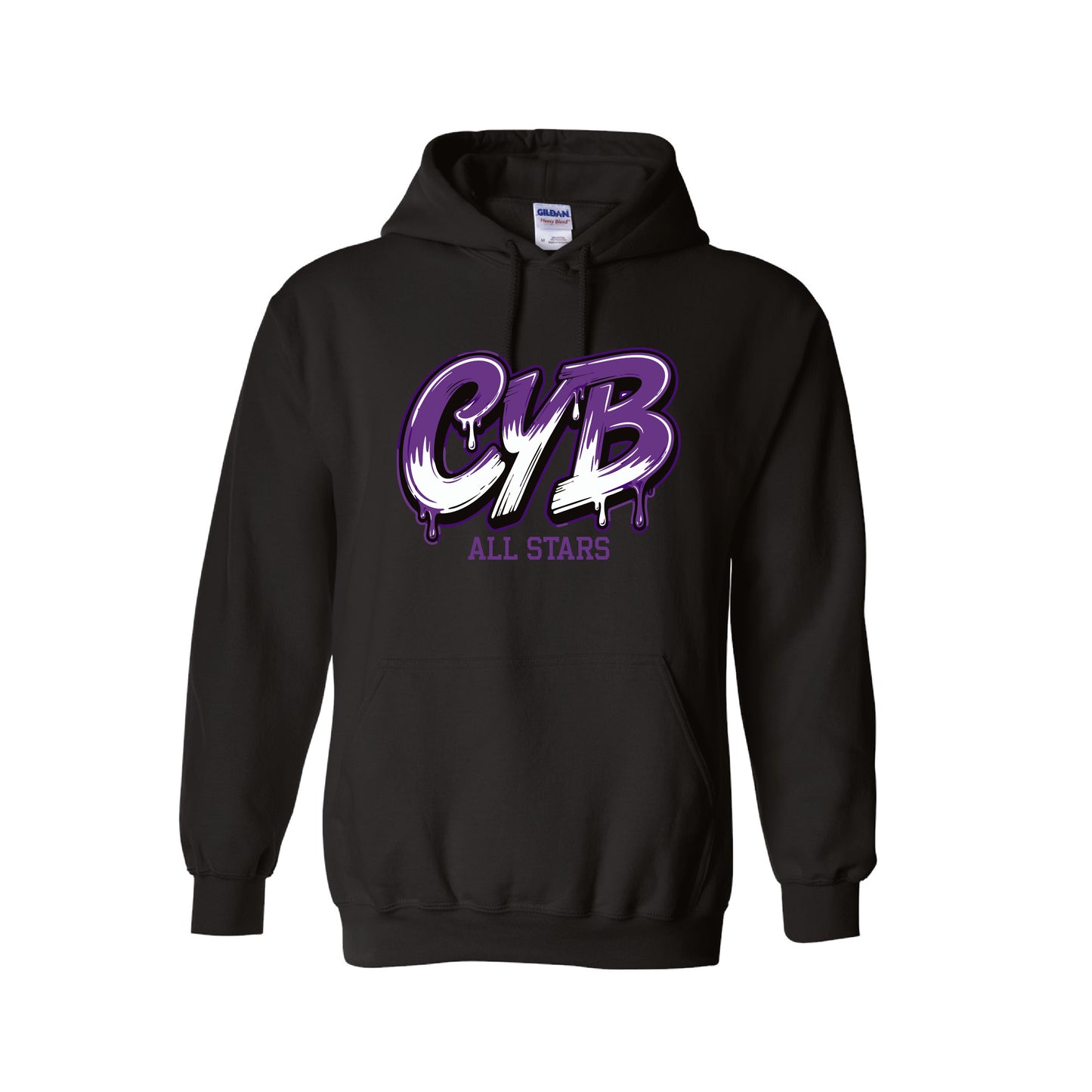 CYB Carlsbad Youth Baseball Youth & Adult Heavyweight Hooded Sweatshirt - Graffiti (Black)