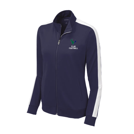 LCC Flag Football 2026- Ladies Track Jacket (Navy)