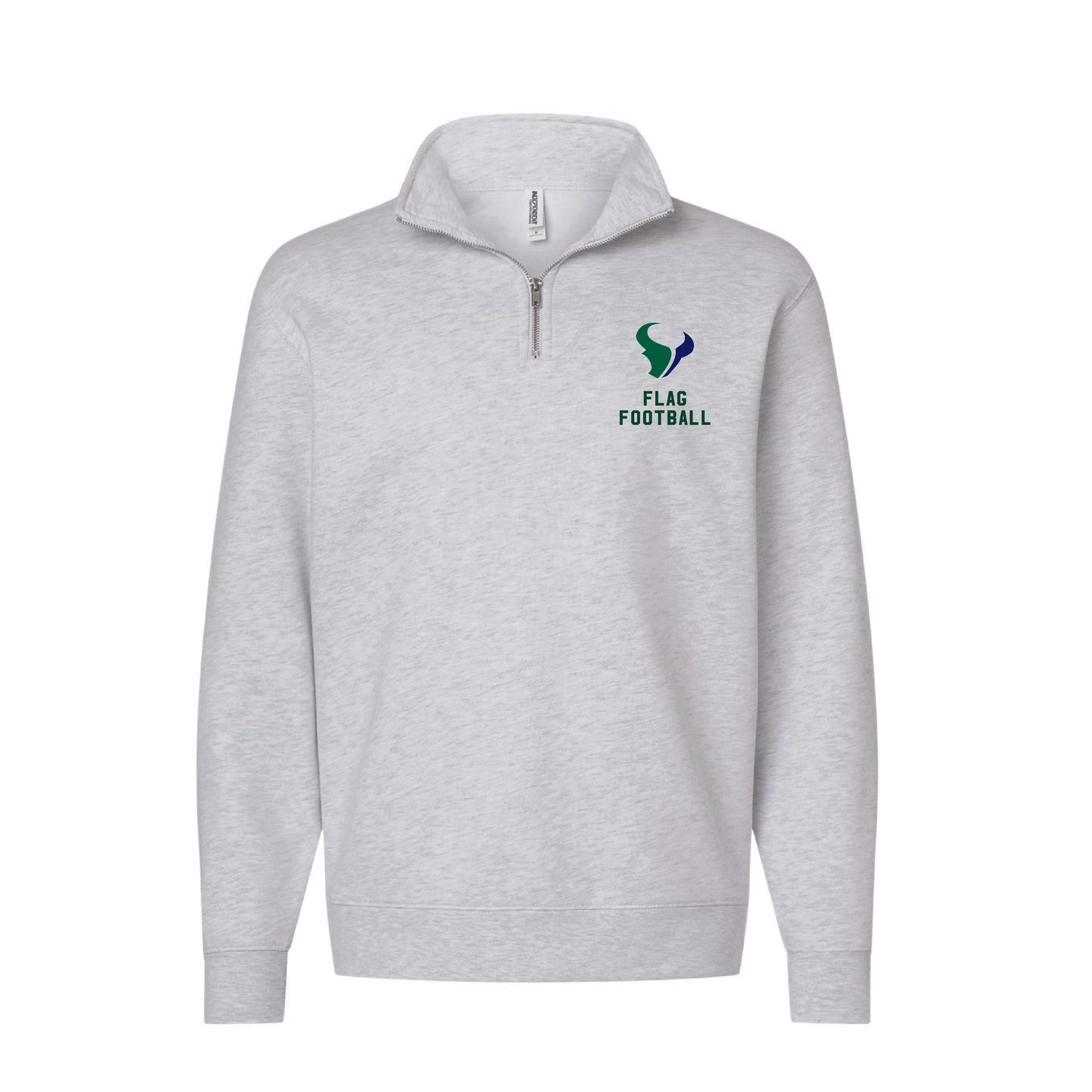 LCC Flag Football 2026- Unisex Quarterzip (Grey Heather)