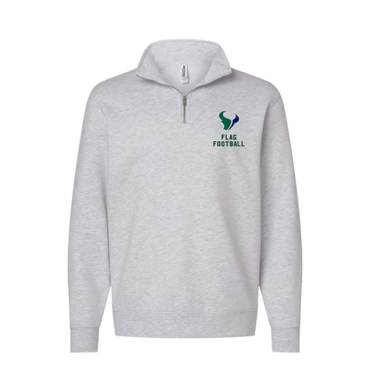 LCC Flag Football 2026- Unisex Quarterzip (Grey Heather)