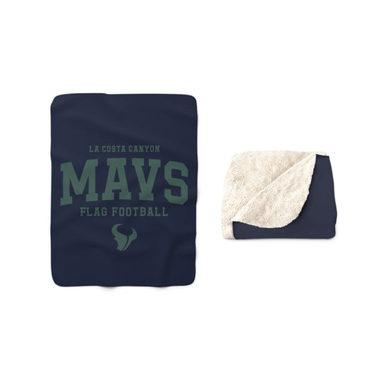 LCC Flag Football 2026- MAVS Fleece Sherpa Blanket