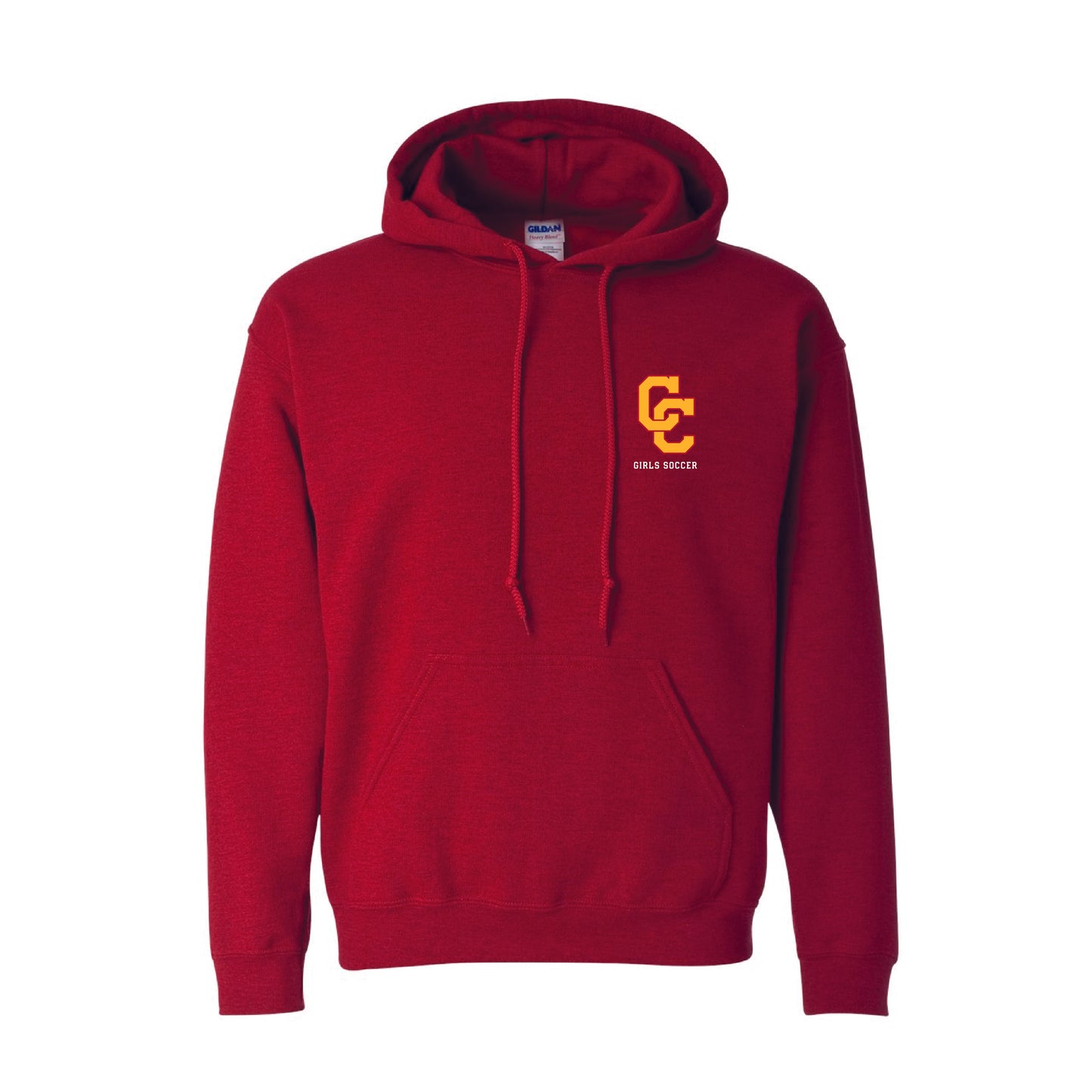 Cathedral Catholic Girls Soccer - Adult Heavy Blend Hoodie - Red