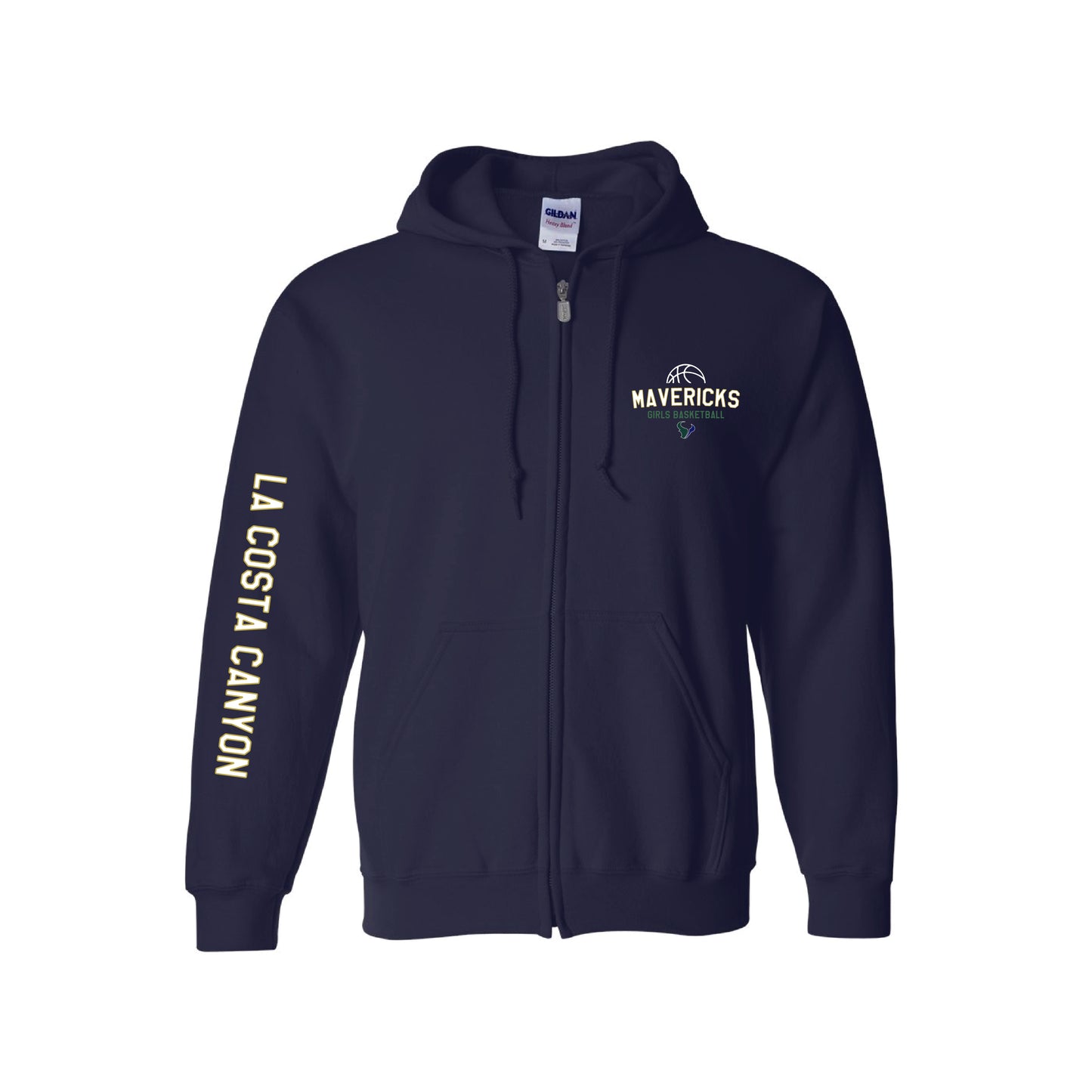 LCC Girls Basketball Zip Hoodie (Navy)