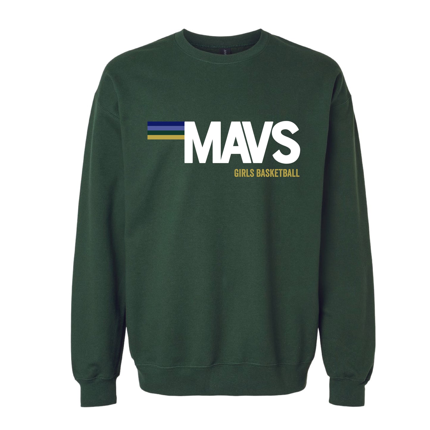 LCC Girls Basketball MAVS Crewneck (Green)