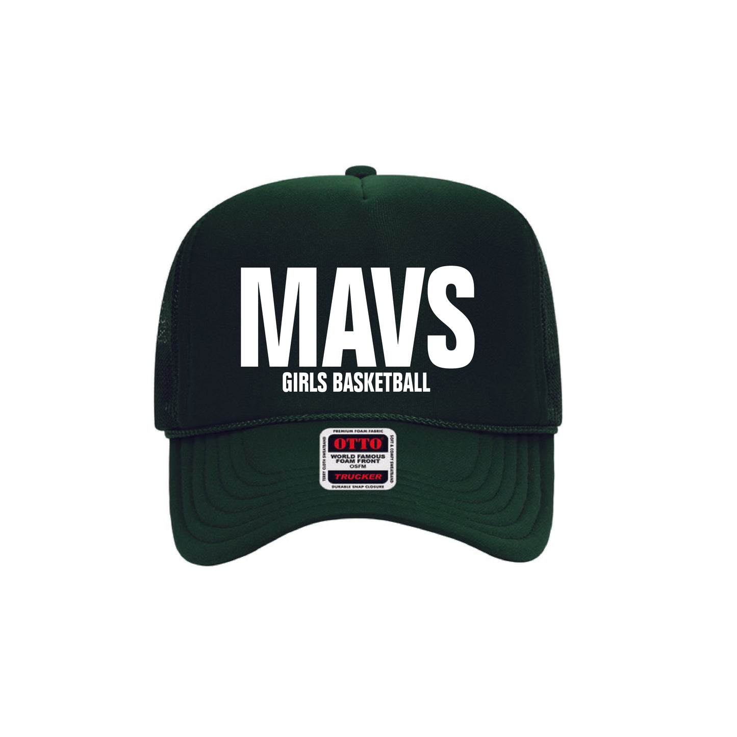 LCC Girls Basketball MAVS Trucker Hat (Forest Green)