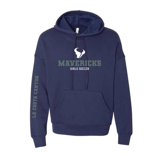 LCC Girls Soccer (11238)  Fleece Drop Shoulder Hoodie (Navy)