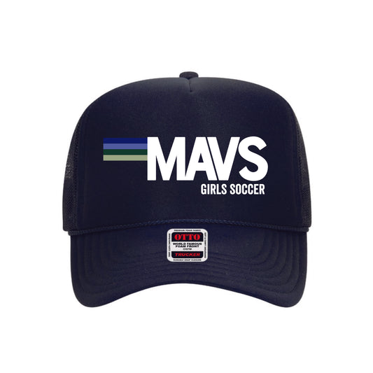 LCC Girls Soccer (112318) RETRO MAVS Trucker Hat (Navy)