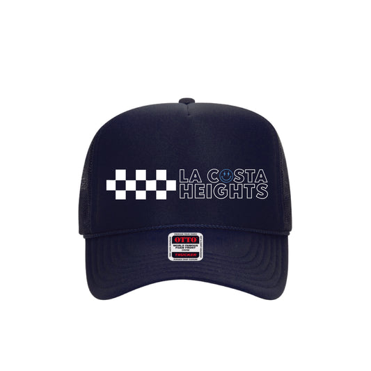LCH- Spiritwear Trucker Hat - Checkered Navy