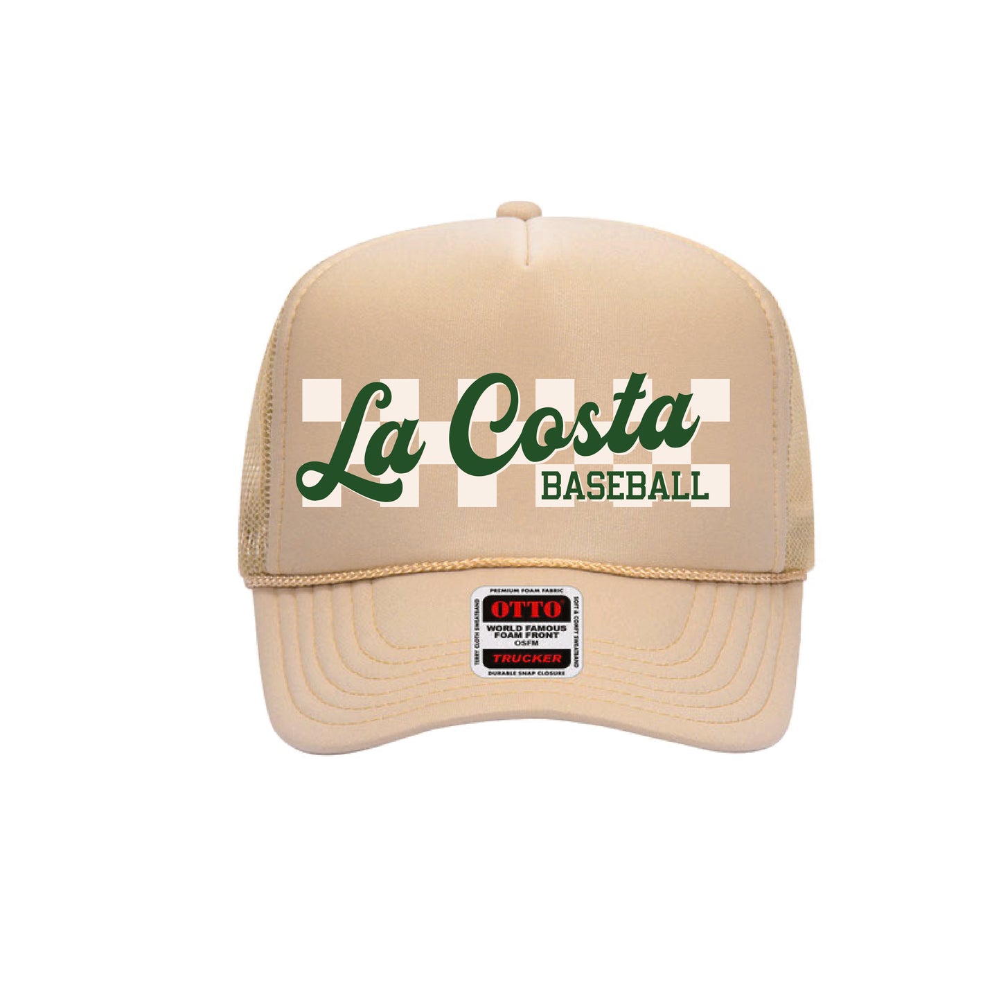 La Costa Baseball LCYO - Tan/Green Checkered
