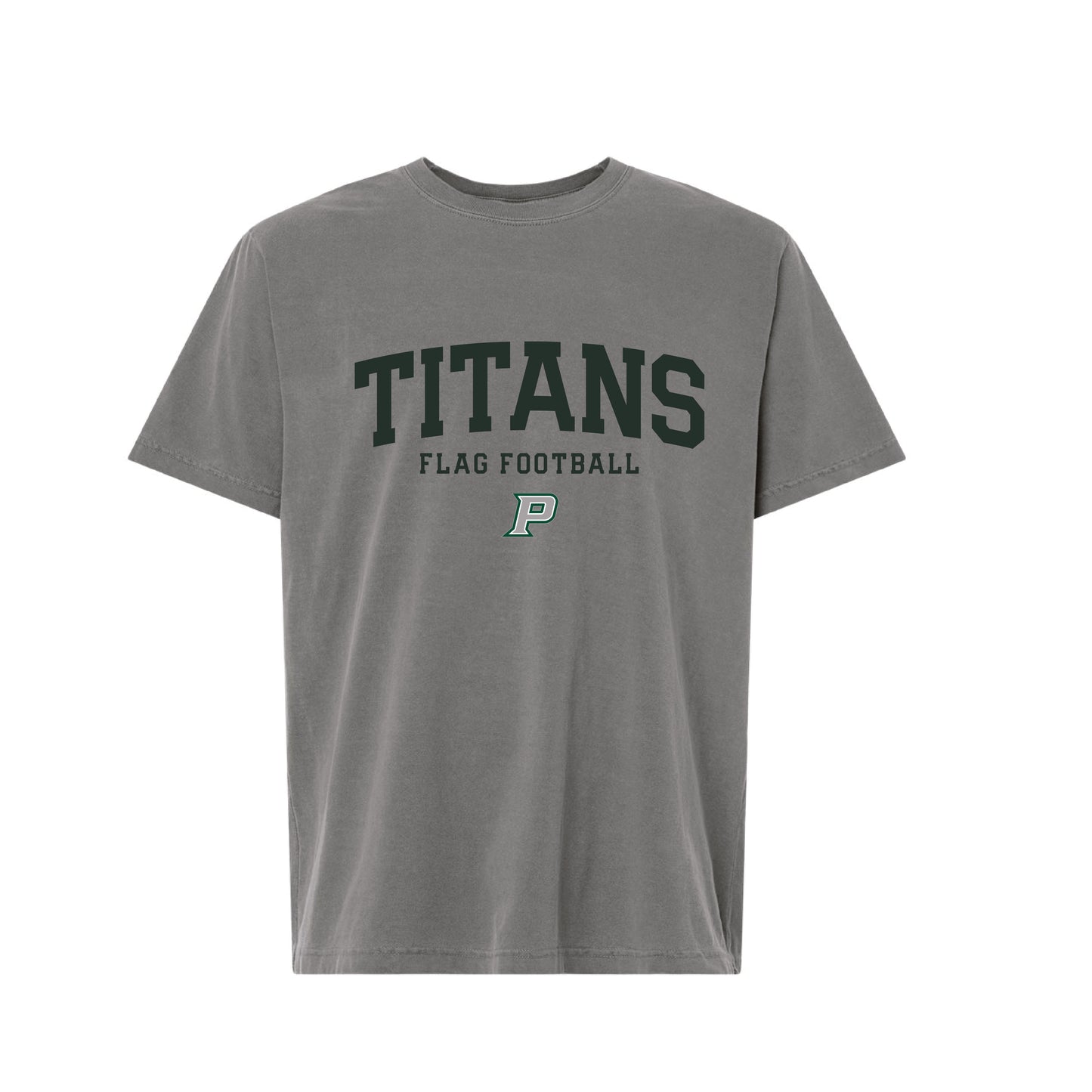 PHS Flag Football - P Titans Flag Football Unisex Tee (Washed Black)