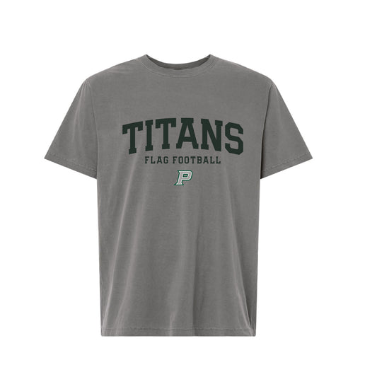 PHS Flag Football - P Titans Flag Football Unisex Tee (Washed Black)
