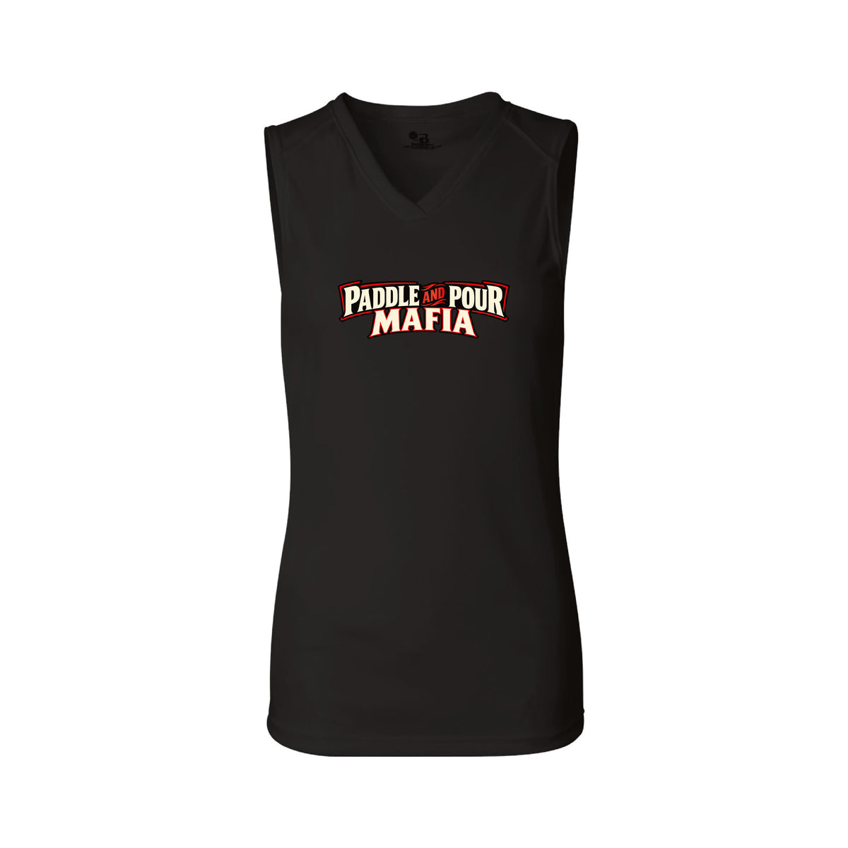 Paddle & Pour Ladies Sleeveless Performance Tank (Black)