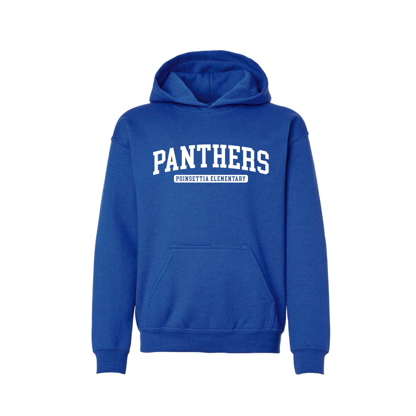 Poinsettia Elementary Varsity Panther Hoodie- Royal
