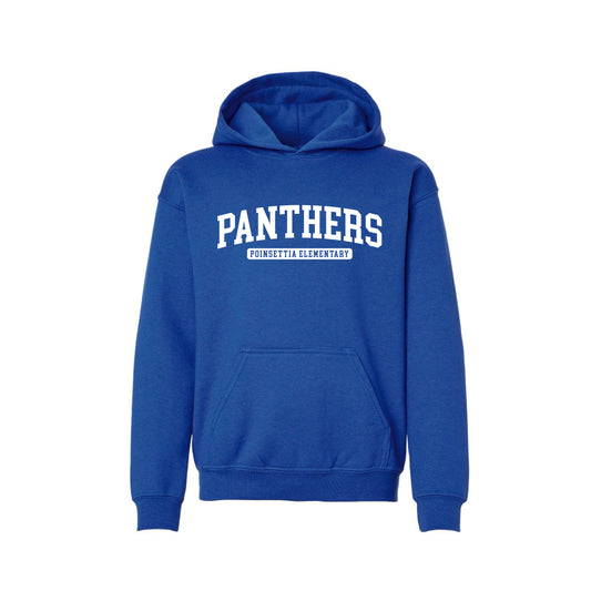 Poinsettia Elementary Varsity Panther Hoodie- Royal