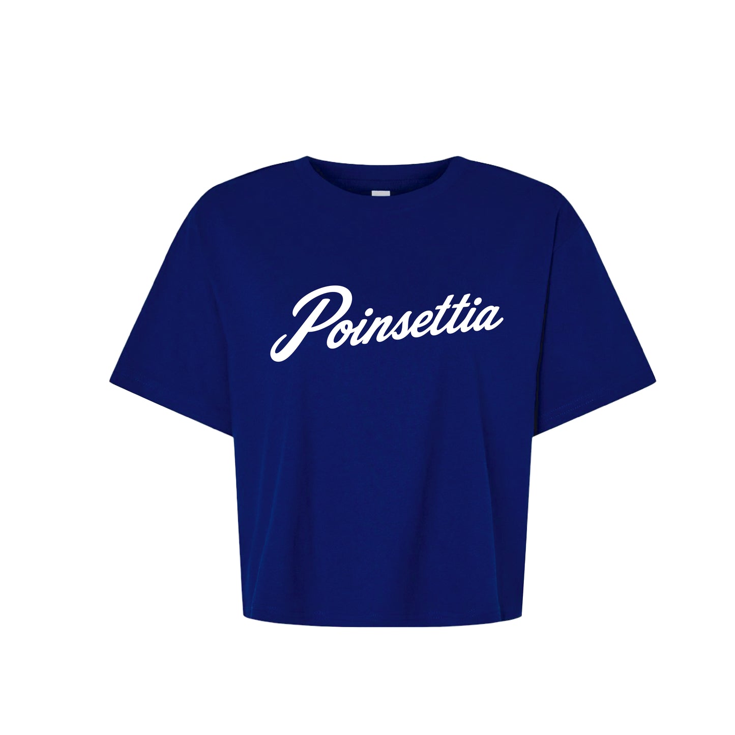 Poinsettia Elementary- Ladies Boxy Tee (Royal)